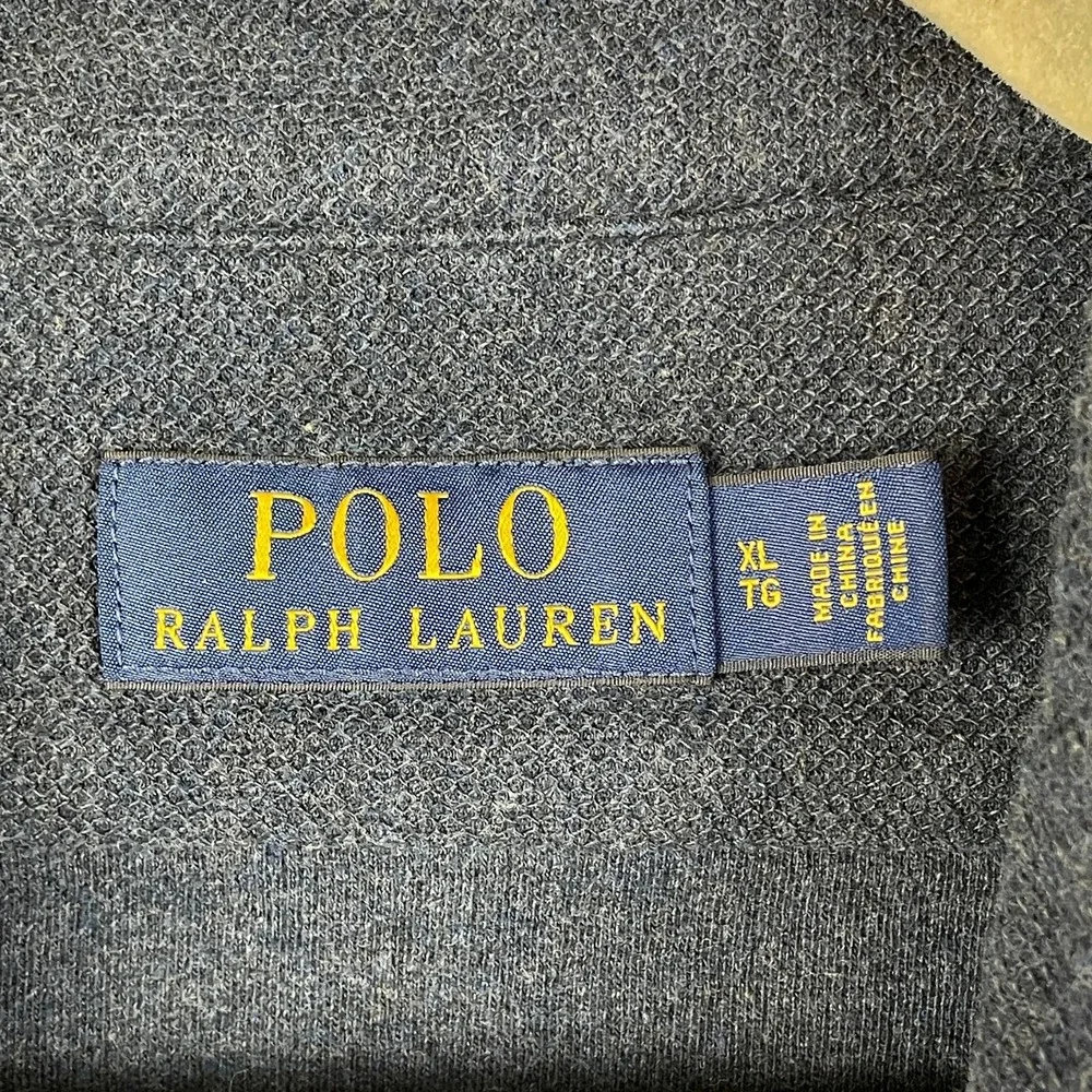 Polo Ralph Lauren Blue Long Sleeve Button Front Thicker Cotton Shirt Mens‎ XL